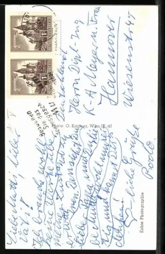 AK Wien-Grinzing, Ausg`steckt is in Grinzing, Heut kumm i ja gar net ham!