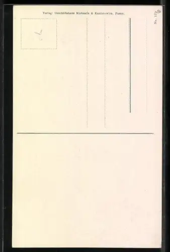 AK Posen, Strassenpartie am Rathaus