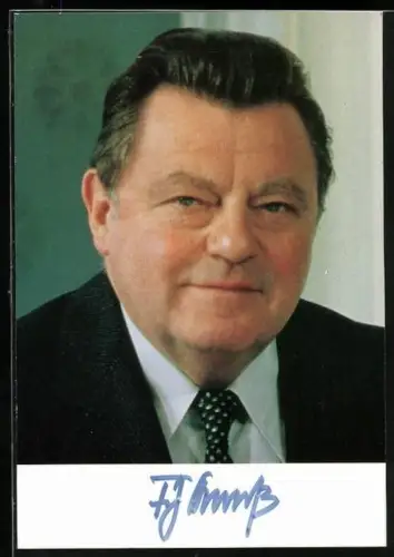 AK CSU-Politiker Franz Josef Strauss im Portrait