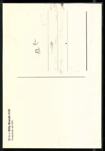 AK Portrait Dr. h.c. Willy Brandt, Vorsitzender der SPD