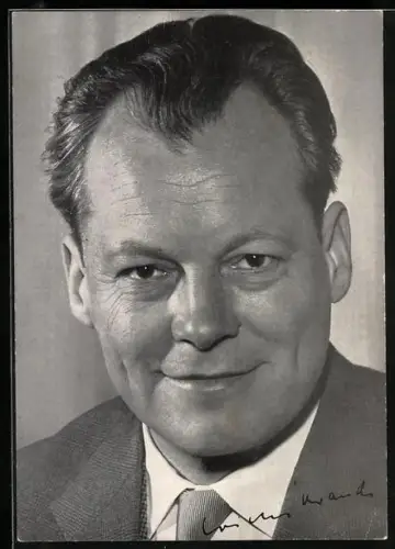 AK Portrait des Politikers Willy Brandt