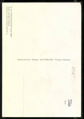 AK Lenin auf der Tribüne, gemalt von A.M. Gerassimov