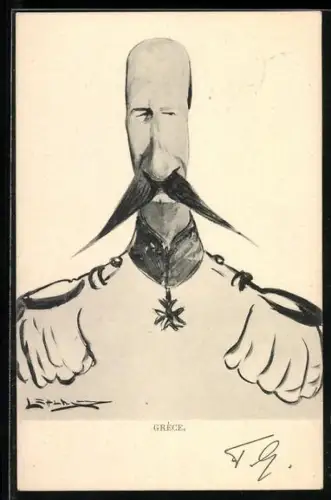 Künstler-AK Grèce, Georg I. von Griechenland