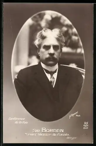 AK Conférence de la Paix, Portrait Sir Borden, Premier Ministre du Canada