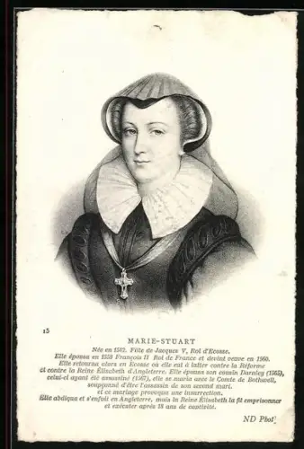 AK Marie Stuart von England, Portrait