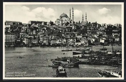 AK Istanbul, Mosquée Souleymanié, Ortsansicht mit Moschee
