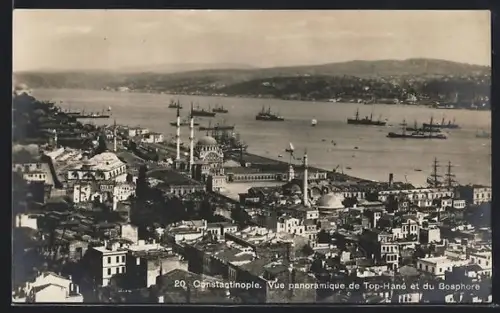 AK Constantinople, Vue panoramique de Top-Hané et du Bosphore