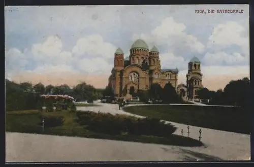 AK Riga, Blick auf die Kathedrale