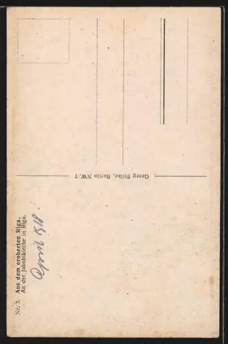 AK Riga, Partie an der Jakobikirche