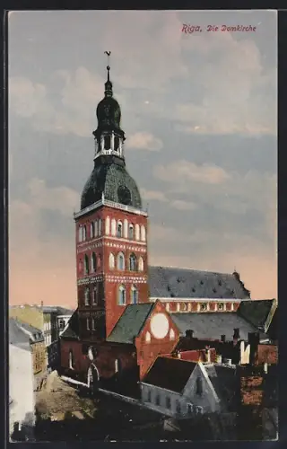 AK Riga, Blick auf die Domkirche