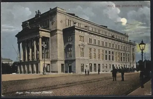 AK Riga, Deutsches Theater, Totalansicht