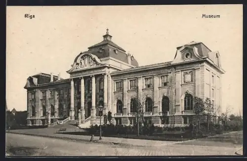 AK Riga, Aussenansicht des Museums