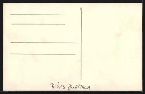 AK Rigas Jurmala, Ortsansicht aus der Vogelschau mit Blick über den Lielupe-Fluss