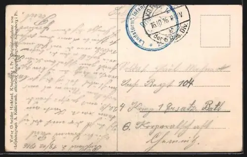 AK Mitau, Totalansicht mit Kirche aus der Vogelschau