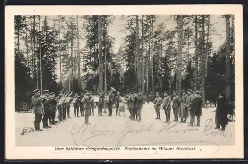 AK Mitau, Frühkonzert deutscher Truppen im Mitauer Kronforst