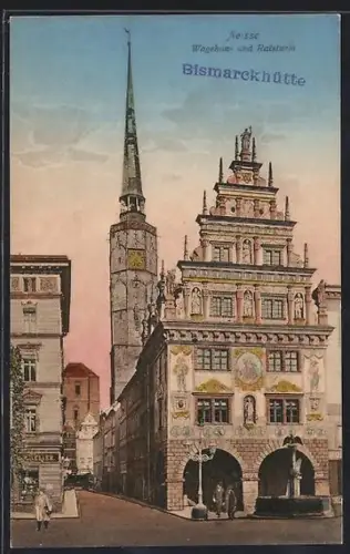 AK Neisse, Wagehaus und Ratsturm