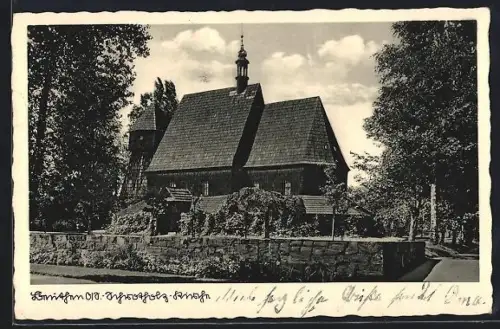 AK Beuthen /O.S., Schrotholz-Kirche