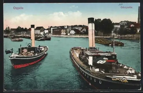 AK Oppeln, Dampfer auf der Oder