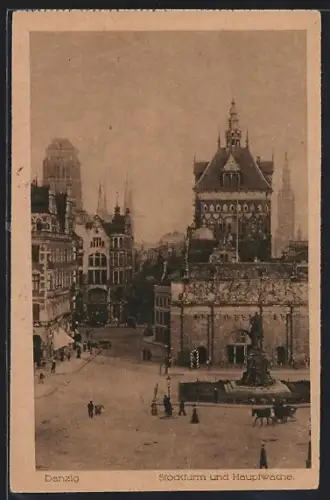 AK Danzig, Stockturm und Hauptwache