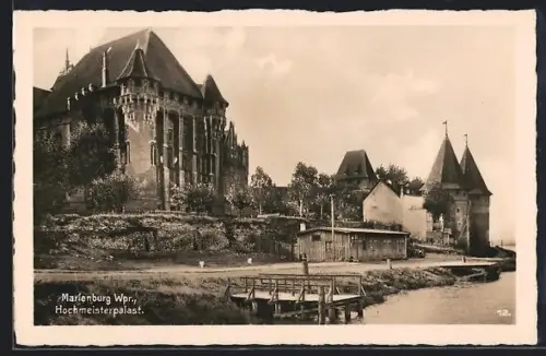 AK Marienburg / Malbork, Partie am Hochmeisterpalast