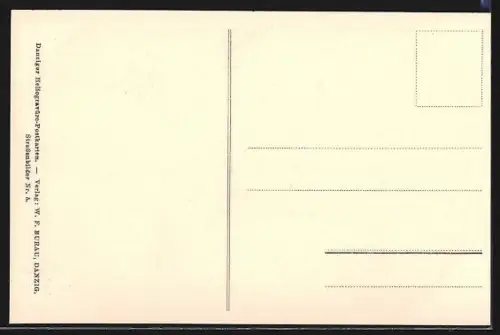 AK Danzig, Trinitatiskirche mit Kanzelhaus