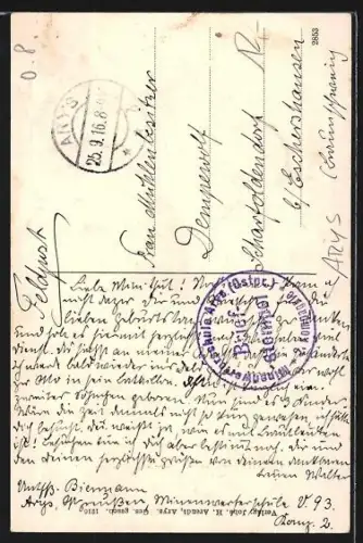 AK Arys /Ostpr., Arys-See, Kommandantur, Schloss am See, Kirche, Militärkirchhof, Barackenlager