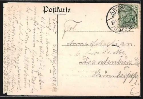 AK Arys, Truppenübungsplatz, Stabs-Barackenlager und Königliche Kommandantur