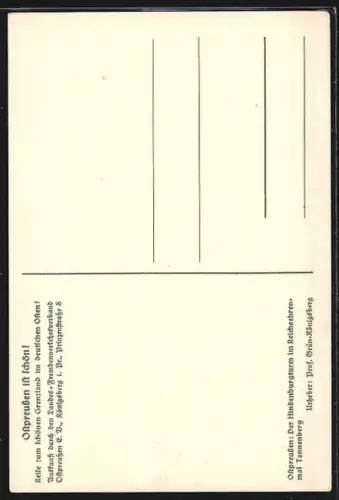 AK Hohenstein, Hindenburgturm im Reichsehrenmal Tannenberg