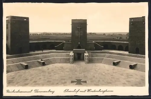 AK Hohenstein, Reichsehrenmal Tannenberg mit dem Ehrenhof und dem Hindenburgturm