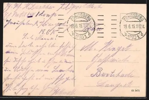 AK Königsberg i. Ostpr., Universität mit dem Denkmal