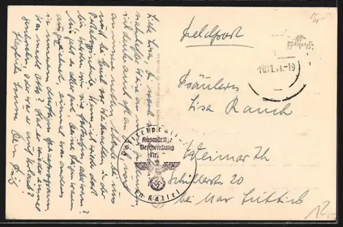 AK Tilsit, Schenkdendorfplatz und Rathaus, Marktstand