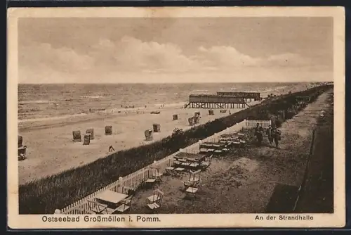 AK Grossmöllen i. Pomm, An der Strandhalle