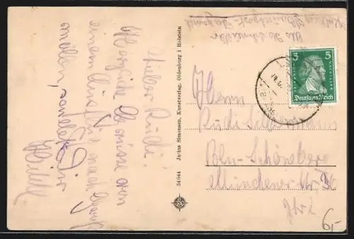 AK Grossmöllen i. Pomm, An der Strandhalle