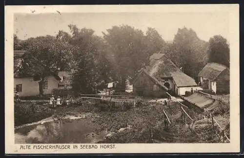 AK Horst, Alte Fischerhäuser im Ort