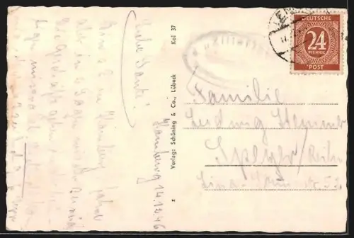 AK Kolberg, Ostseebad, Hafeneinfahrt mit Lotsenstation