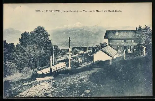 AK Le Salève, Vue sur le Massif du Mont-Blanc