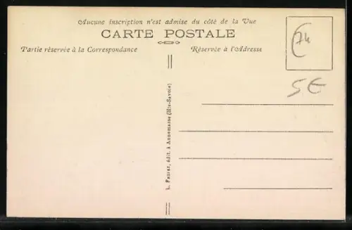 AK Le Salève, Vue sur le Massif du Mont-Blanc