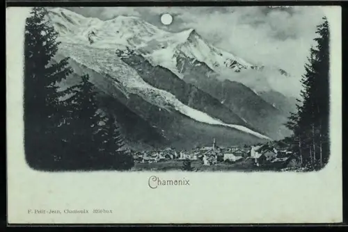 Mondschein-AK Chamonix, Panorama