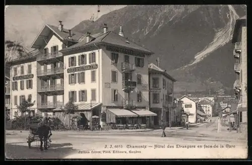 AK Chamonix, Hotel des Etrangers en face de la Gare