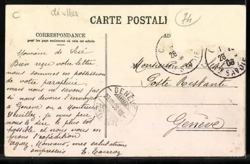 AK Chamonix, Hotel des Etrangers en face de la Gare