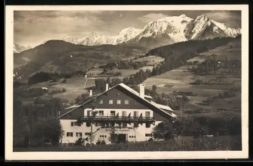 AK Combloux, Les Glaciers et la Chaîne du Mont-Blanc