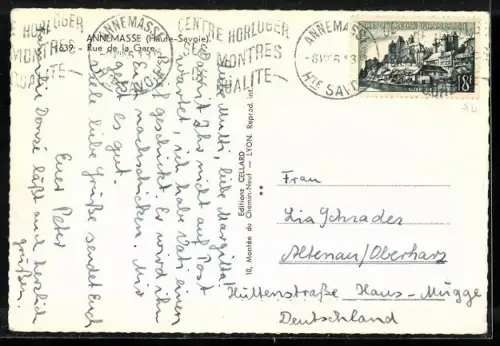 AK Annemasse, Rue de la Gare