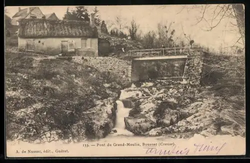 AK Boussac /Creuse, Pont du Grand-Moulin et paysage environnant