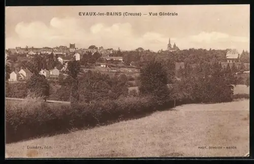 AK Évaux-les-Bains /Creuse, Vue générale du village et des paysages environnants