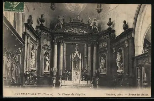 AK Evaux-les-Bains /Creuse, Le Choeur de l`Église