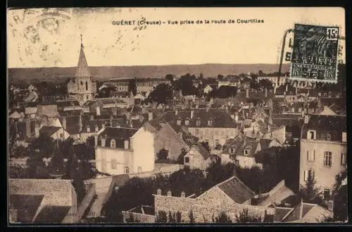 AK Guéret /Creuse, Vue prise de la route de Courtilles