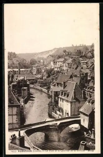 AK Aubusson /Creuse, Le Pont et le Quartier de la Terrade