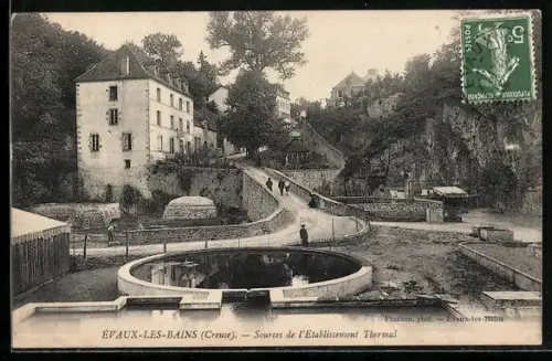 AK Evaux-les-Bains, Sources de l'Etablissement Thermal