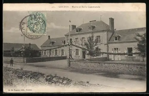 AK Gouzon, Mairie et Ecole Communale