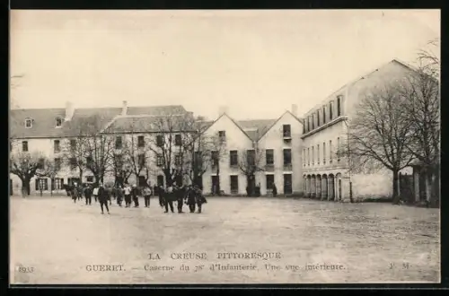 AK Gueret, La Creuse Pittoresque, Caserne du 78e d`Infanterie, Une vue intérieure